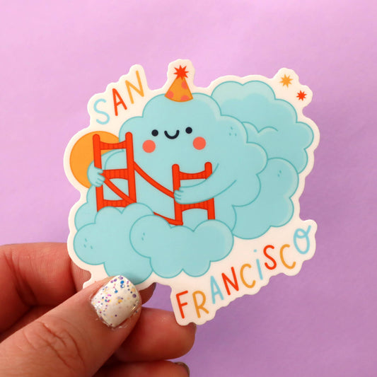 Yay! It's Vica - Karl the Fog San Francisco Sticker