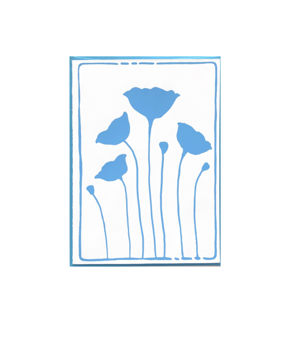 Anne Breedlove - Coquelicot Card - Blue - A6