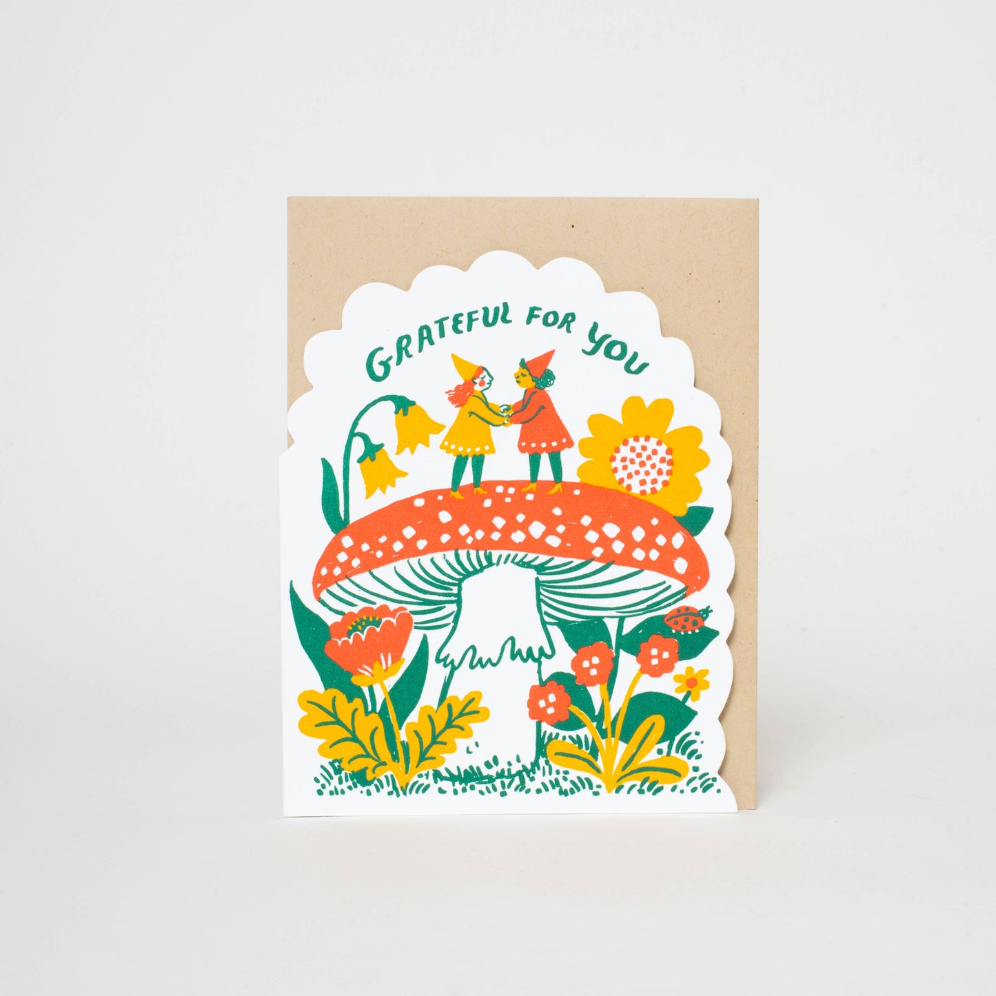 Phoebe Wahl- Grateful Gnomes Letterpress Greeting Card