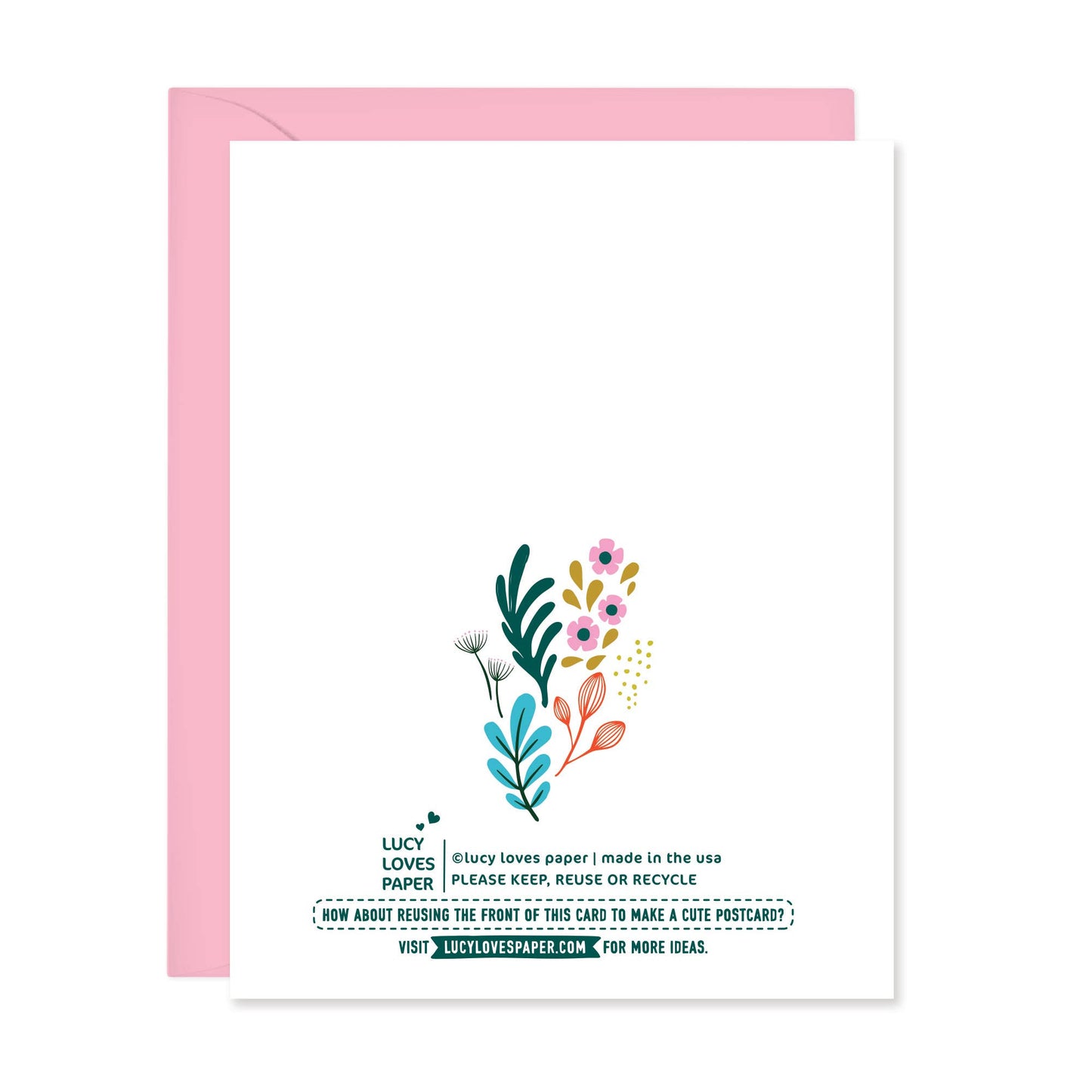 Lucy Loves Paper - Pink Spring Floral Happy Birthday Card (A2)