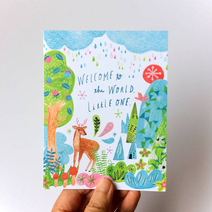 Honeyberry Studios - Welcome to the World Little One Greeting Card