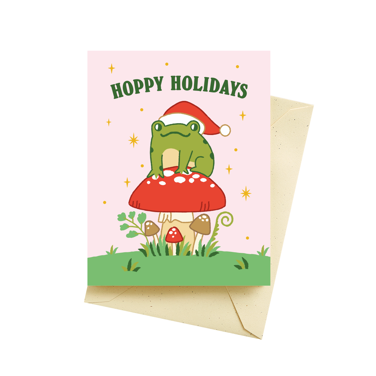 Seltzer Goods - Hoppy Frog Holiday Cards