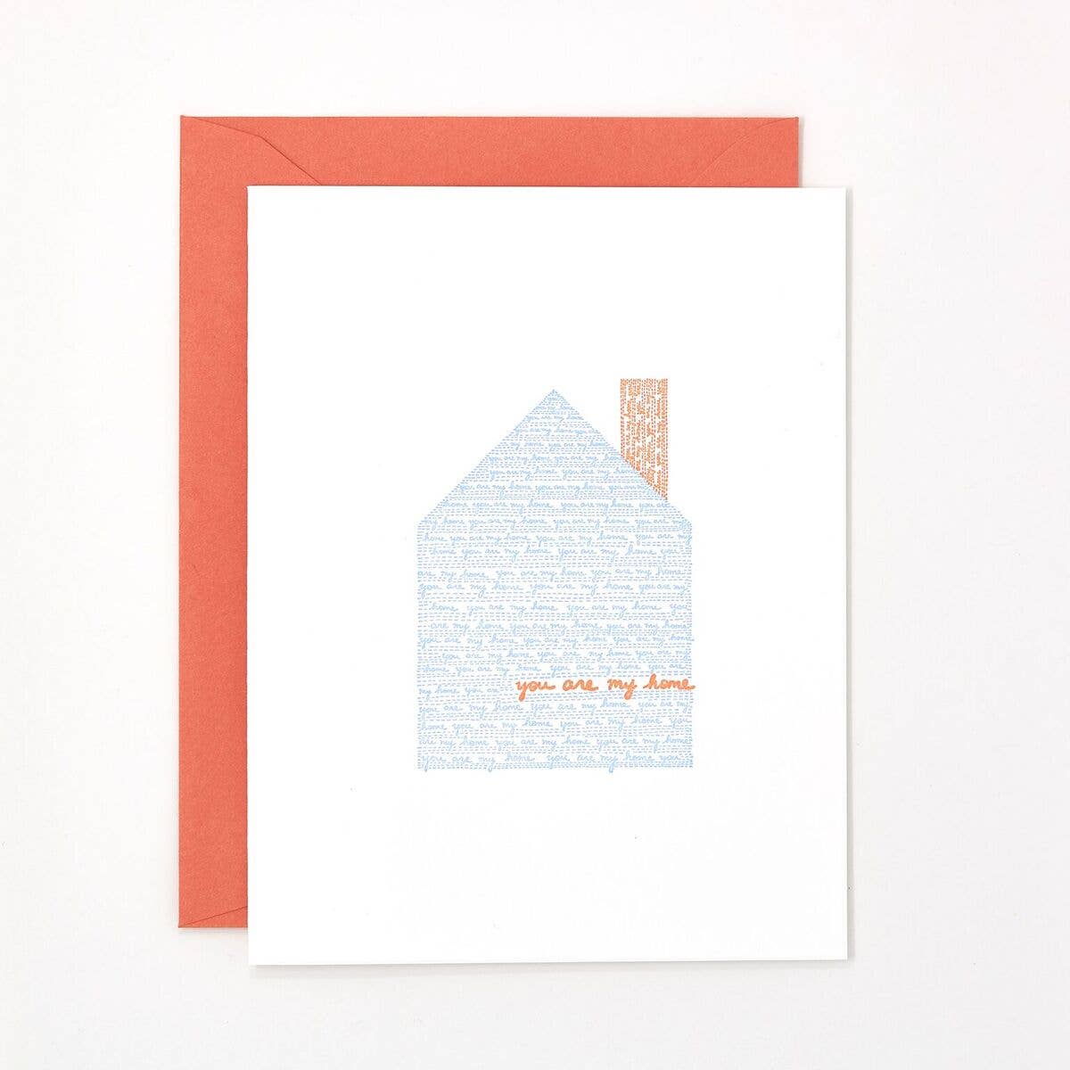 Helen Edna - You Are My Home Letterpress Card