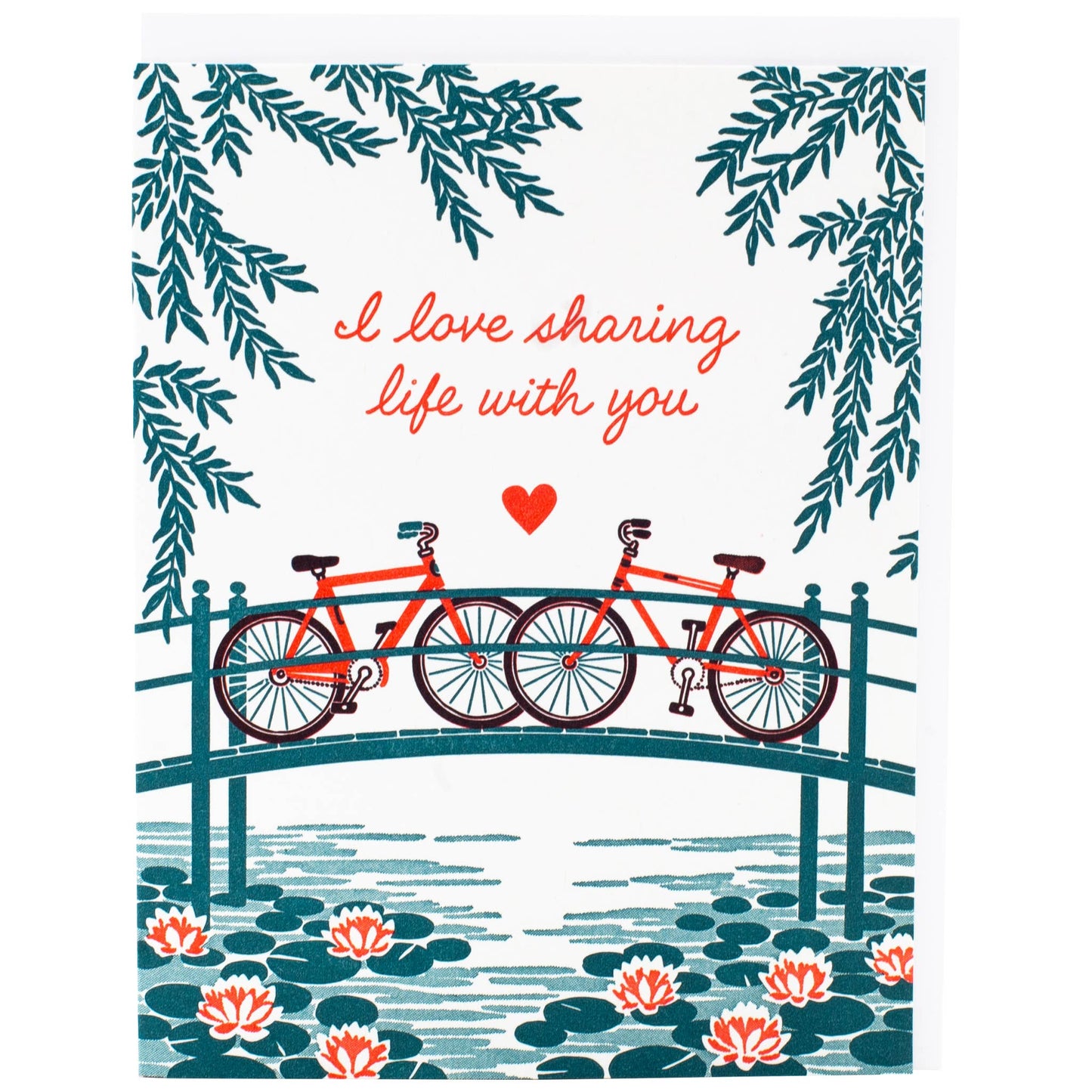 Smudge Ink - Bridge with Bikes Love Card