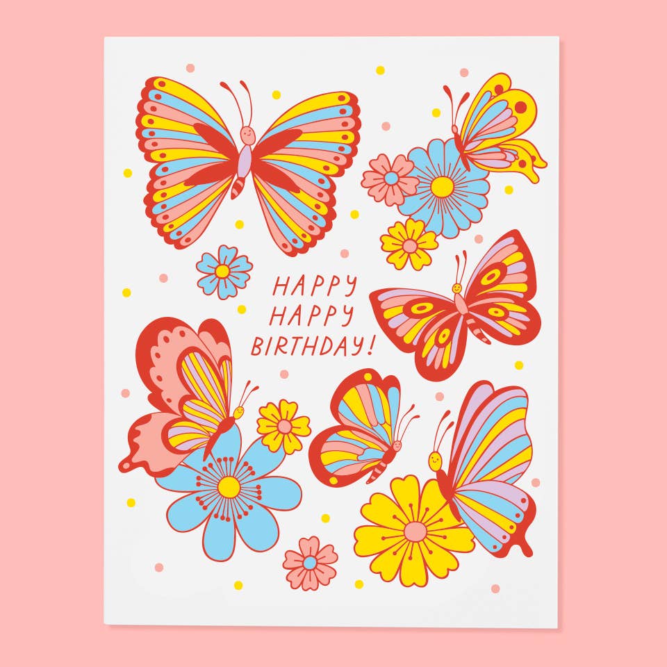 The Good Twin - Happy Butterflies Card