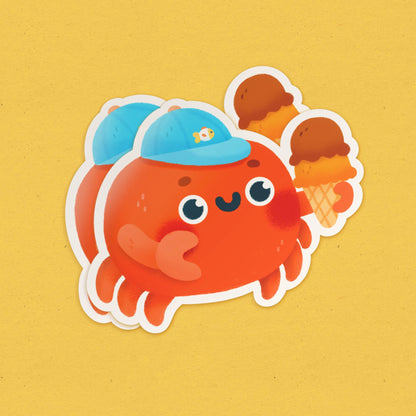 Yay! It's Vica - Summer Crab Sticker