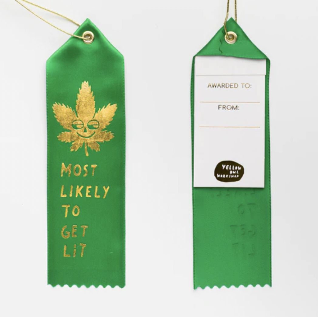 Yellow Owl - Most Likely To Get Lit - Award Ribbon