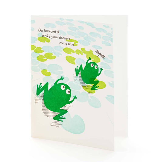 Ilee Papergoods - Frogs, go forward A2 Card