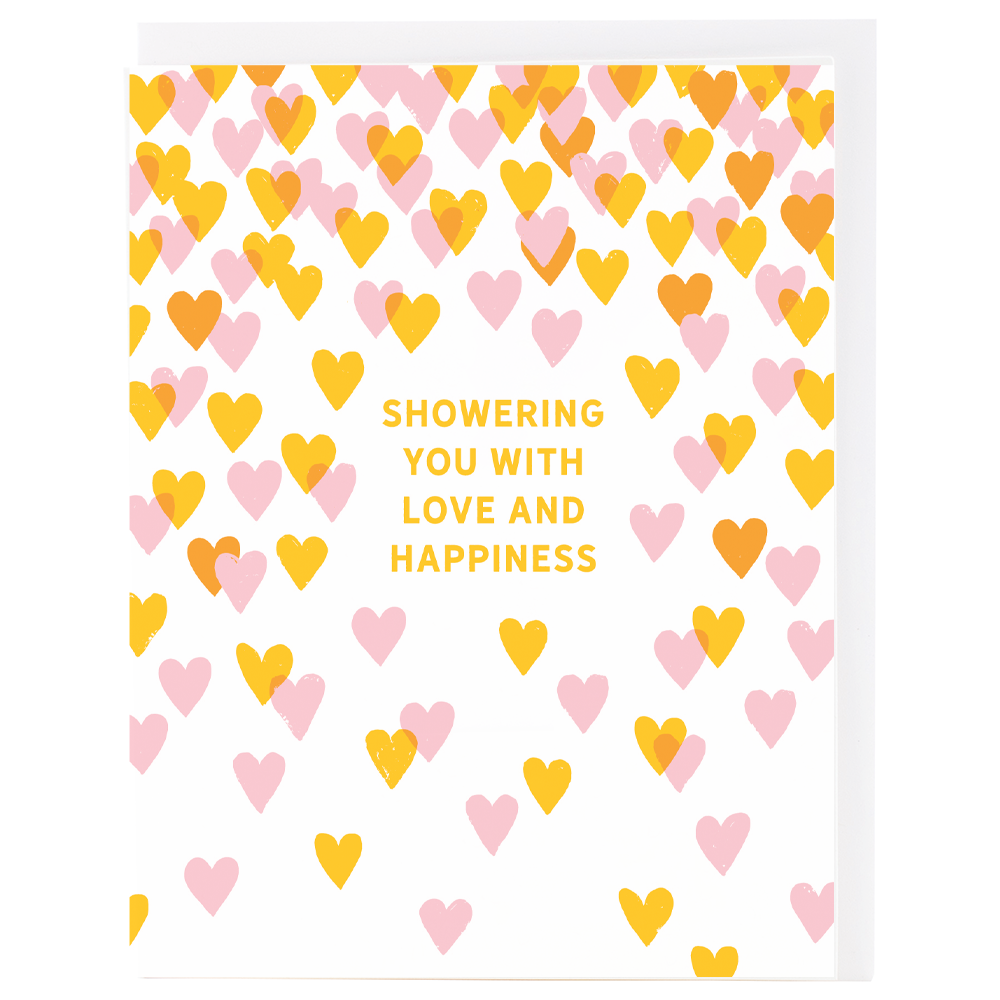 Smudge Ink - Hearts Shower Card