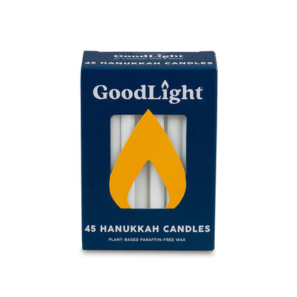 GoodLight Natural Candles - Hanukkah Candles | 45-Count Box: White