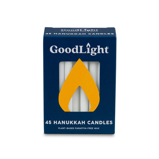 GoodLight Natural Candles - Hanukkah Candles | 45-Count Box: White