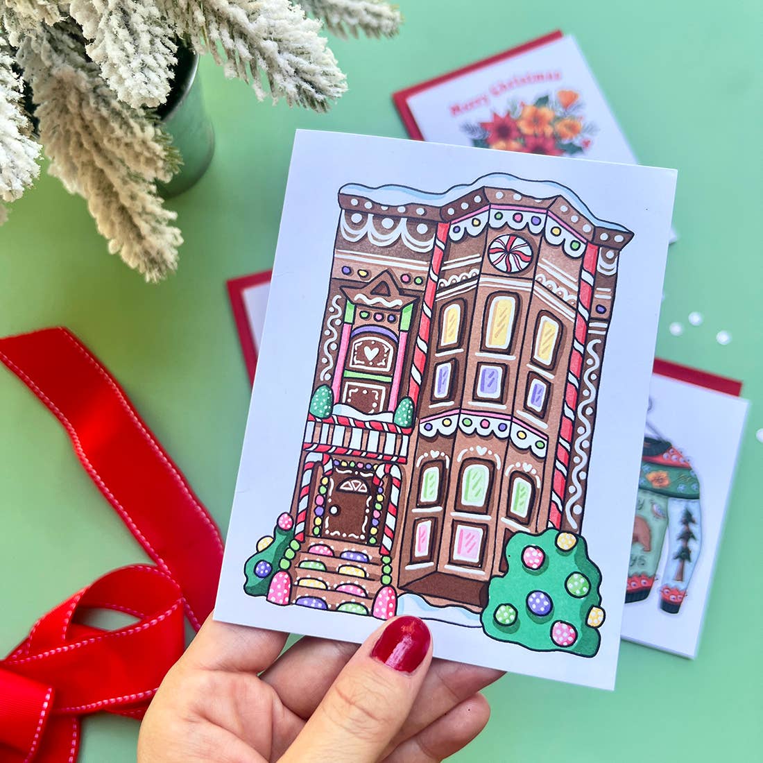 Brenna Daugherty - San Francisco Gingerbread House Holiday Card