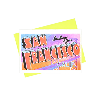 Next Chapter  - Greetings from: San Francisco - Risograph Card