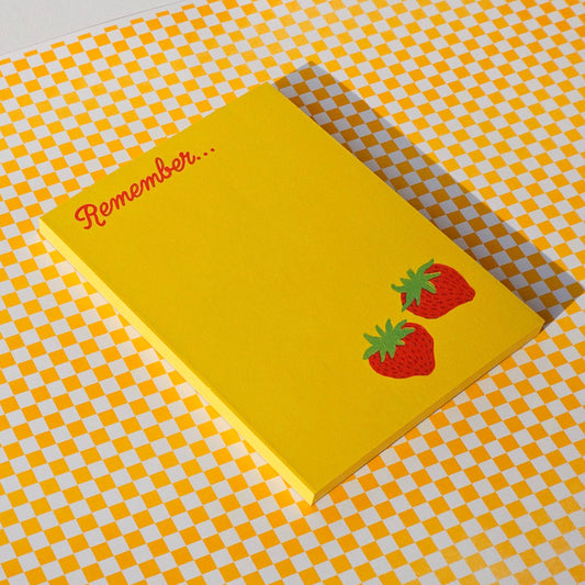 Bromstad Printing Co. - Remember Strawberry - Risograph A2 Notepad