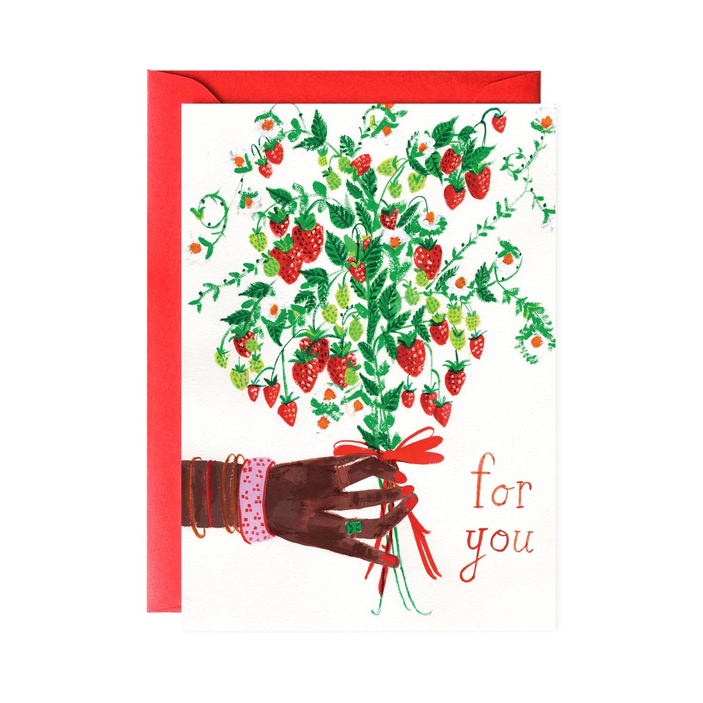 Mr. Boddington's Studio - Strawberry Bouquet - Greeting Card