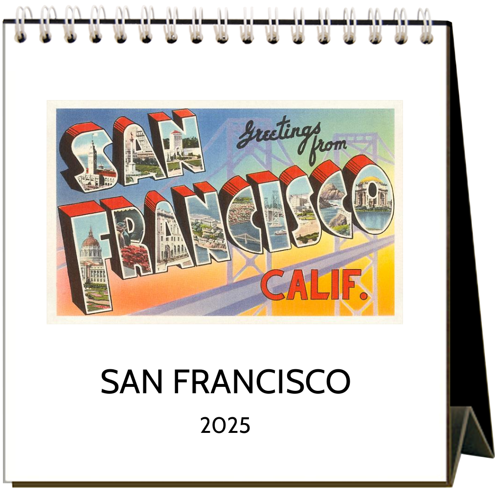 Found Image Press - 2025 San Francisco Easel Desk Calendar