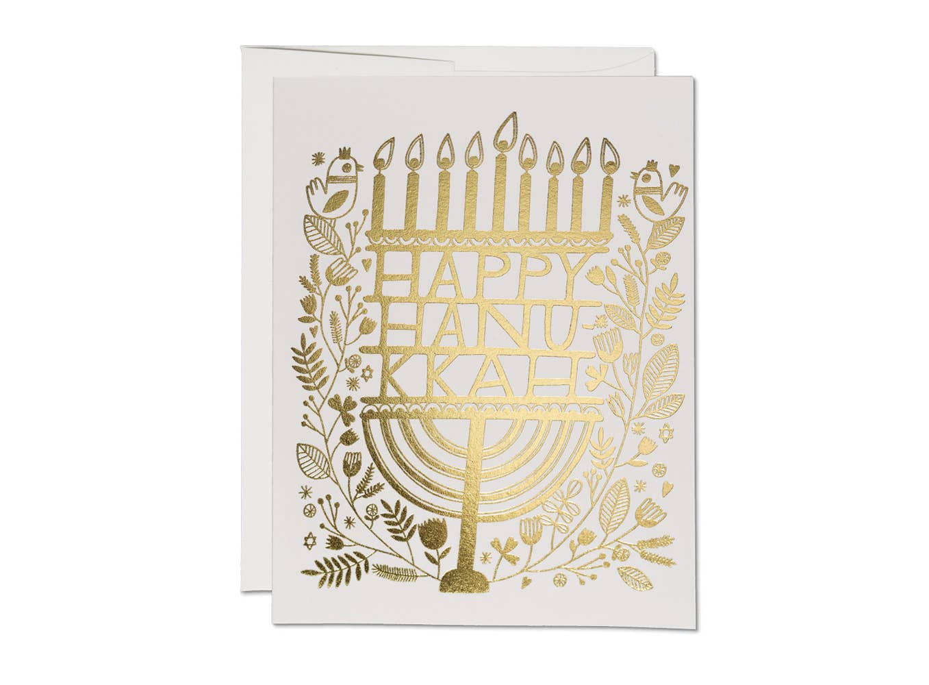 Red Cap Cards - Hanukkah Candles Hanukkah greeting card