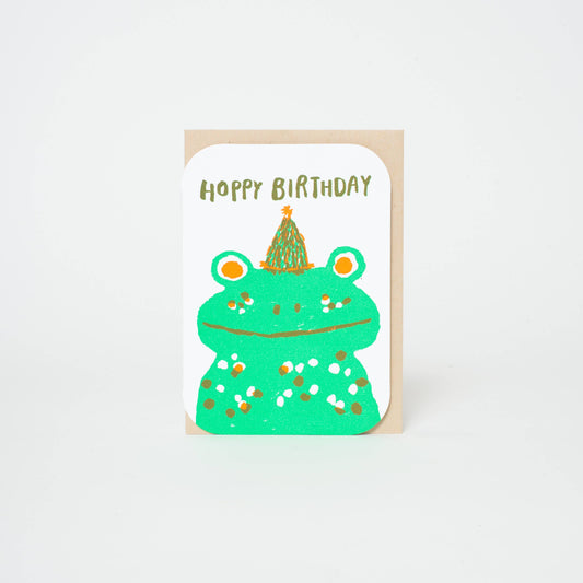 EGG PRESS -- Hoppy Birthday Frog: Paper tab