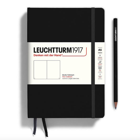 leuchtturm1917 - A5 Hardcover M- Black  - Plain