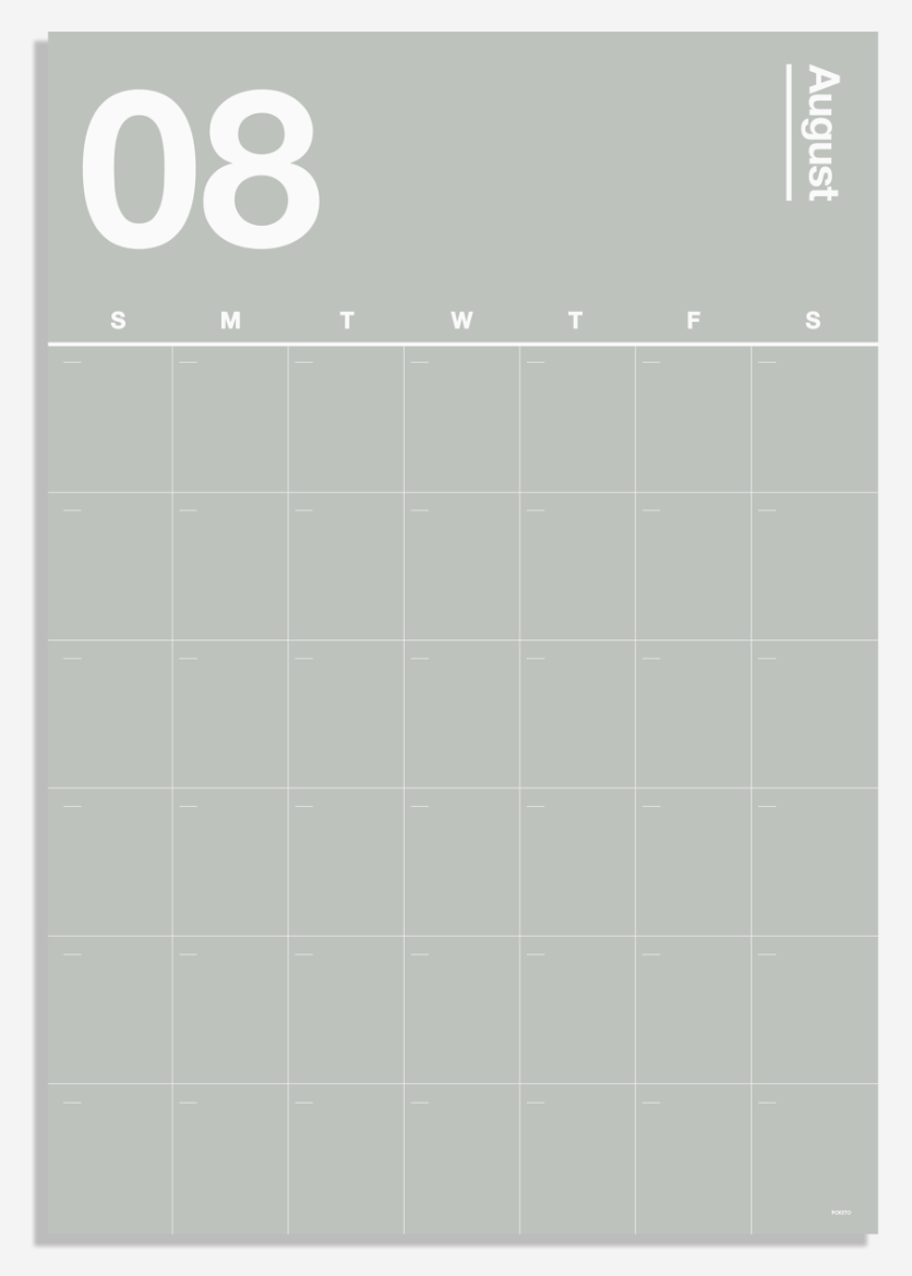 Poketo - Spectrum Wall Planner in Grey
