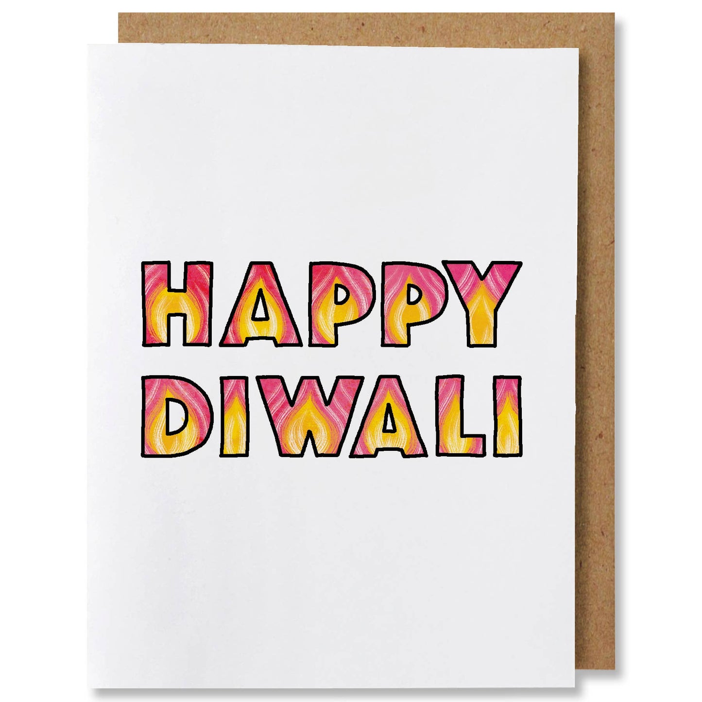 NANU Studio - Happy Diwali - Illustrated Typography Holiday Card