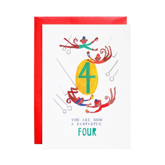 Mr. Boddington's Studio - Four Mischievous Monkeys - Greeting Card