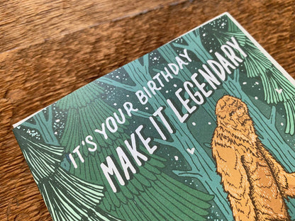 Noteworthy Paper & Press - Bigfoot Birthday Card