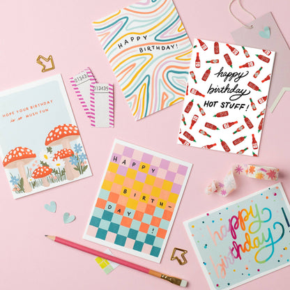 Slightly Stationery - Hot Stuff Birthday Card | Happy Birthday Hot Stuff Card