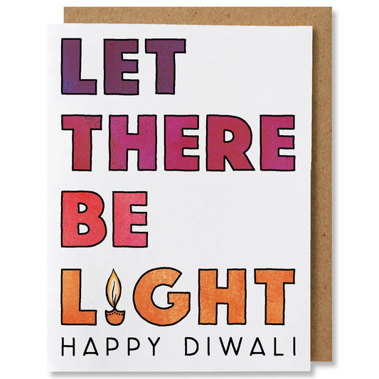 NANU Studio - Let There Be Light - Illustrated Typography Diwali Card