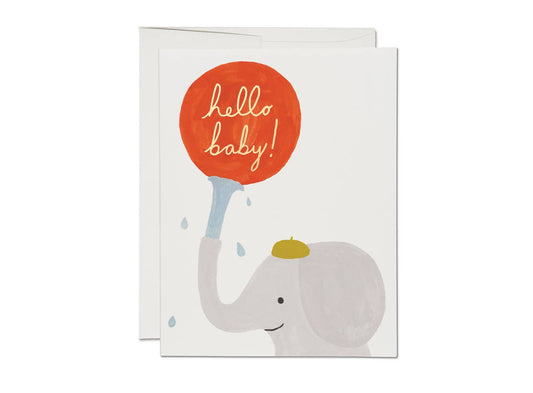 Red Cap Cards - Little Elephant baby greeting card