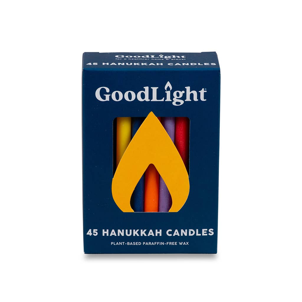 GoodLight Natural Candles - Hanukkah Candles | 45-Count Box: Multi-Color