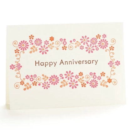 Ilee Papergoods - Flowers Frame Anniversary Notecard