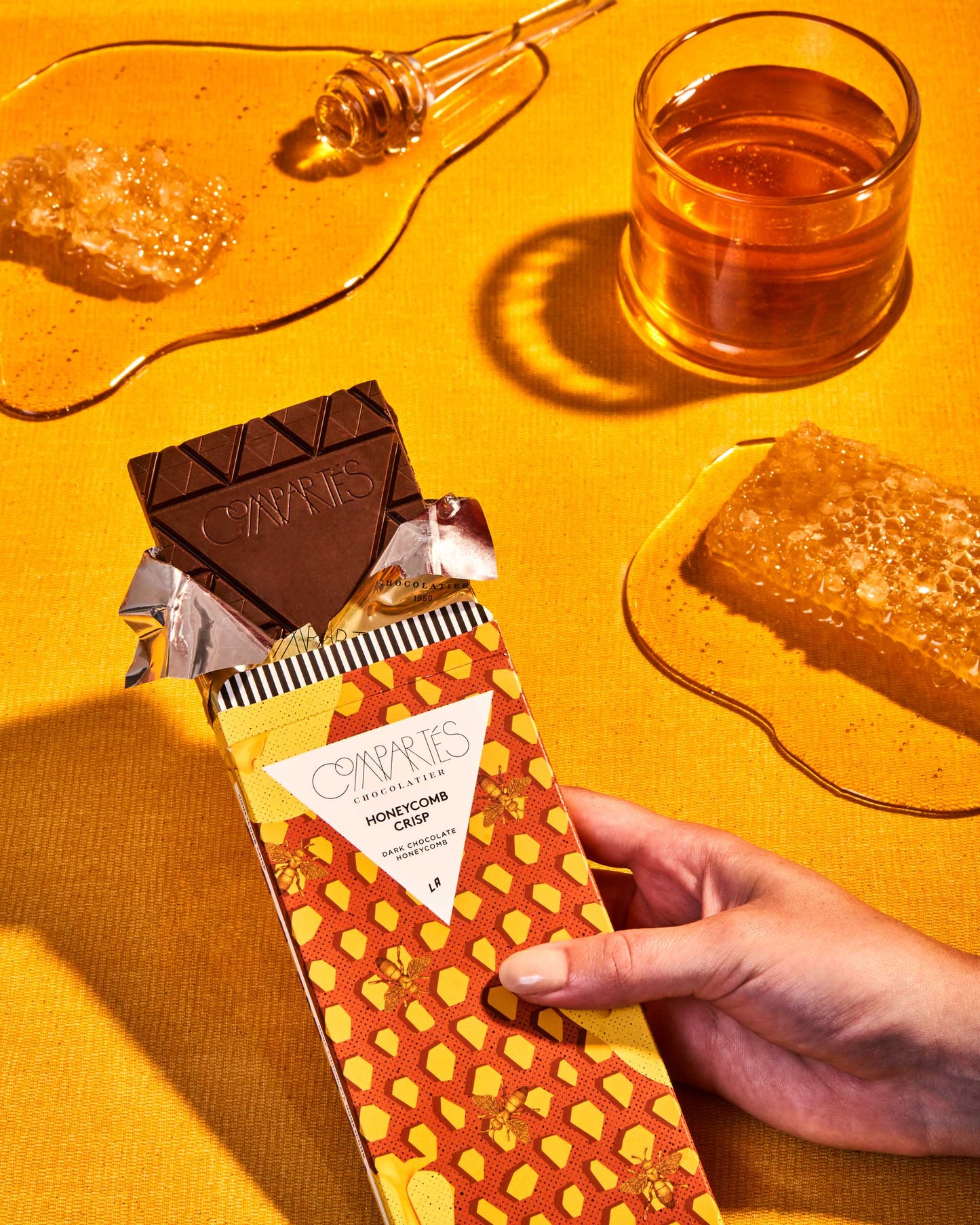 Compartes Chocolate - Honeycomb Crisp Gourmet Dark Chocolate Bar