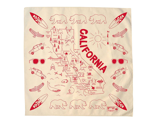 Maptote - California Bandana - Natural