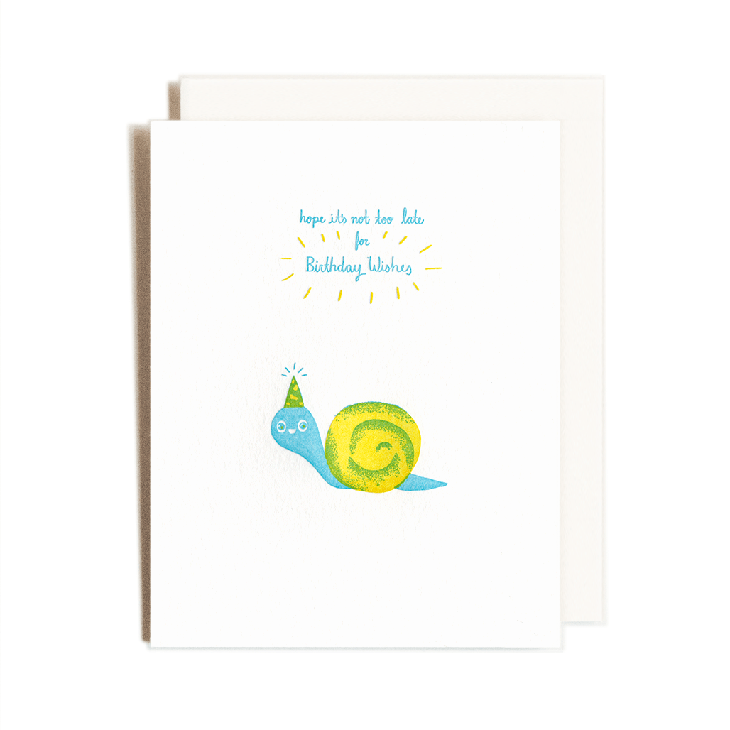 Homework Letterpress - Birthday Snail