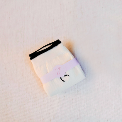 Ellison+Young - White Bow Socks